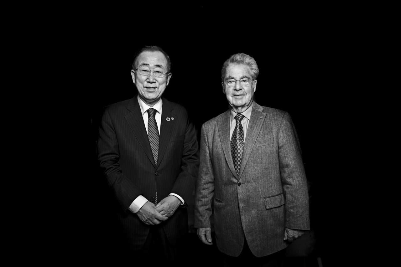 26.08.2018, Alpbach: Ban Ki-Moon und Heinz Fischer.