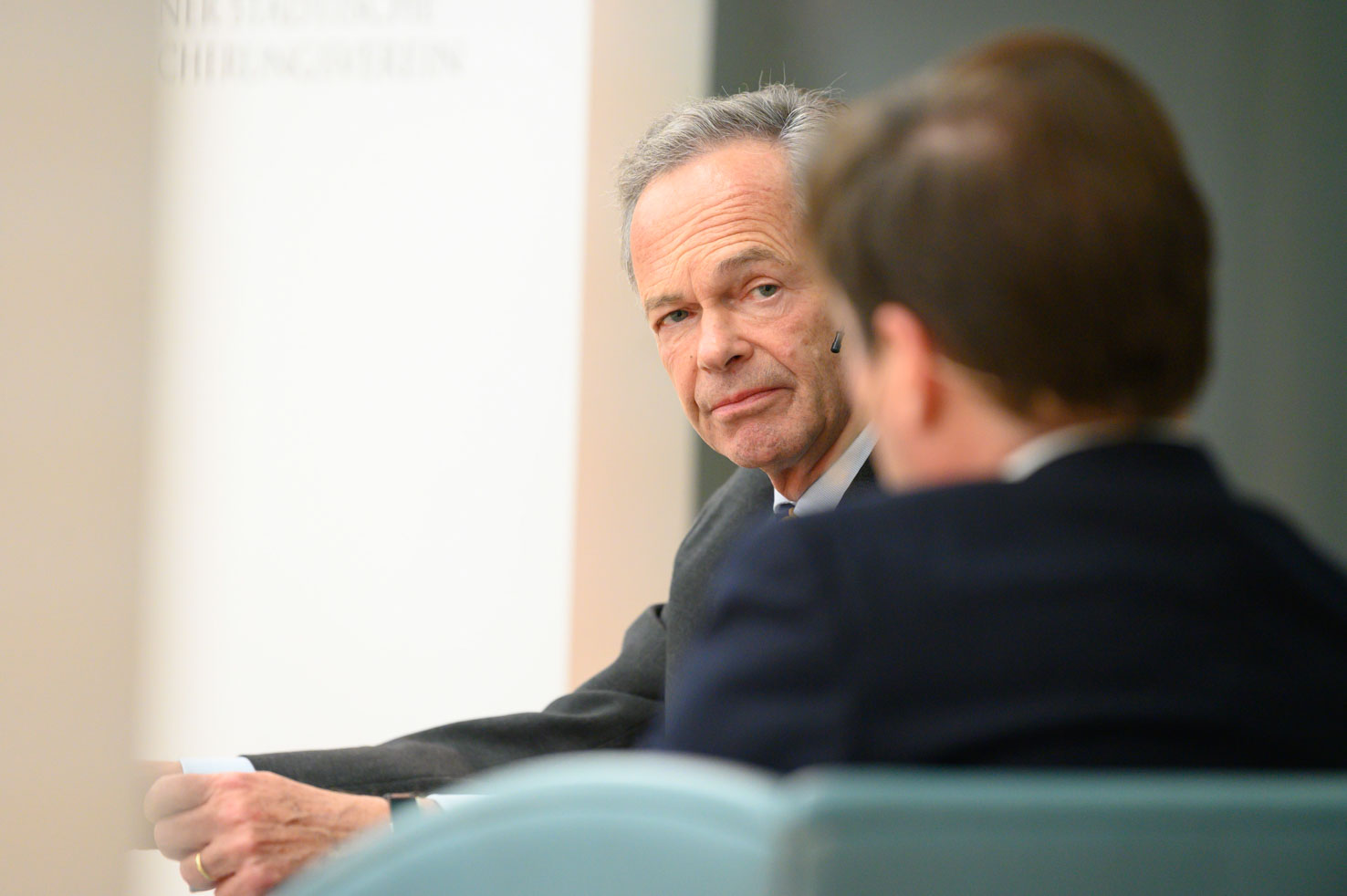 16.12.2019, Wien: Andreas Treichl und Rainer Nowak im Ringturm.