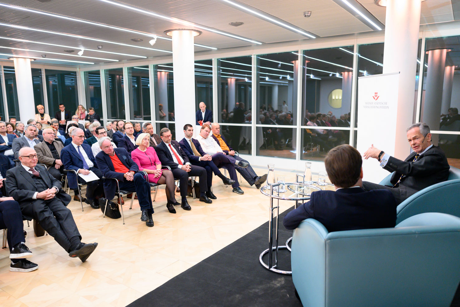 16.12.2019, Wien: Andreas Treichl und Rainer Nowak im Ringturm.