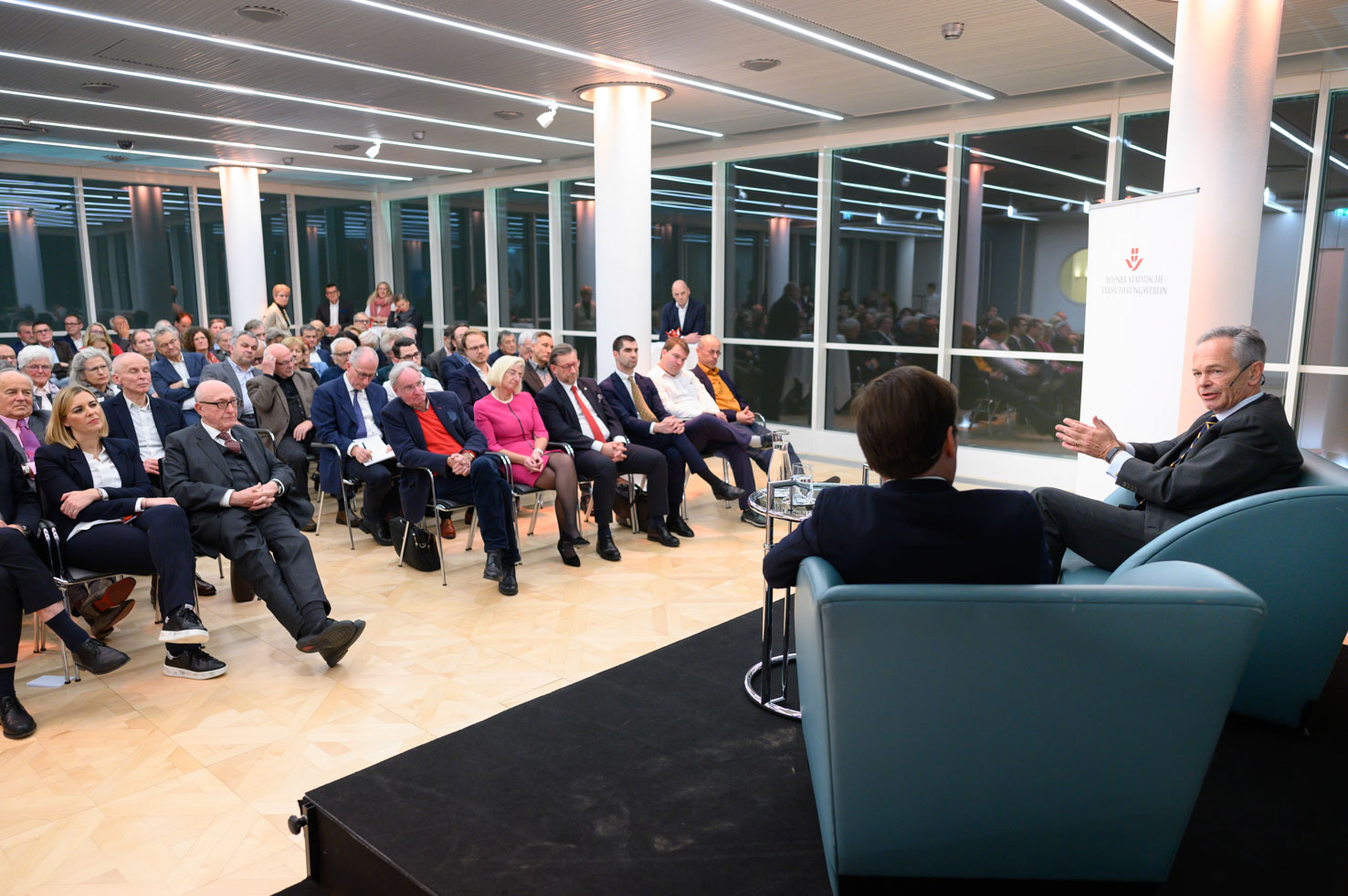 16.12.2019, Wien: Andreas Treichl und Rainer Nowak im Ringturm.