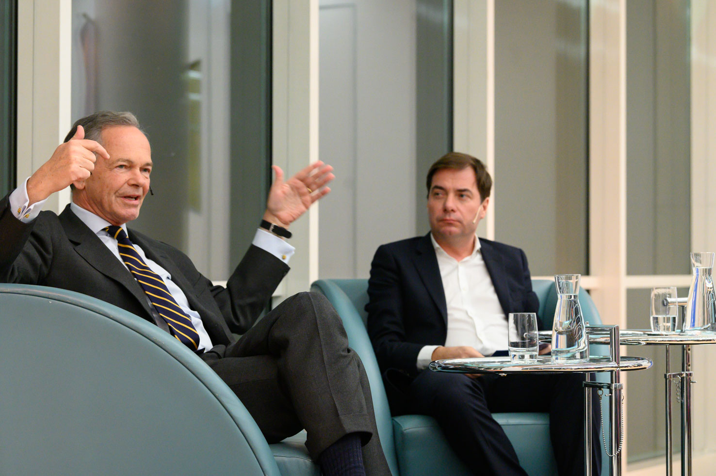 16.12.2019, Wien: Andreas Treichl und Rainer Nowak im Ringturm.